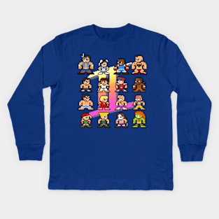 8bit Super Street Fighter II Kids Long Sleeve T-Shirt